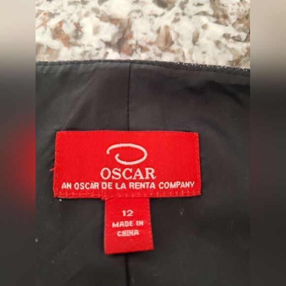 Oscar De La Renta blend gray short sleeve midi dress size 12 - Picture 3 of 6